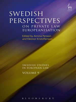 cover image of Swedish Perspectives on Private Law Europeanisation